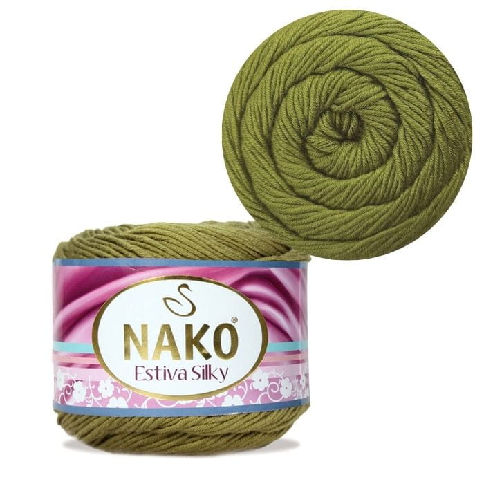 Włóczka Nako Estiva Silky kol. 12934 oliwkowy
