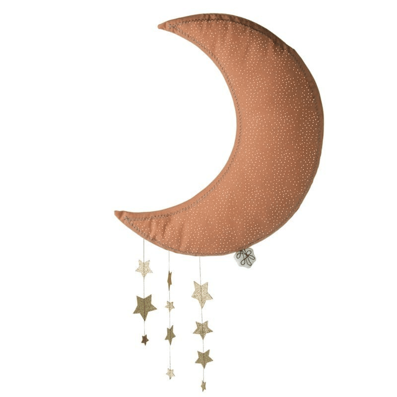 Dekoracja ścienna Sparkle Moon PINK with Stars 45 cm BBTB