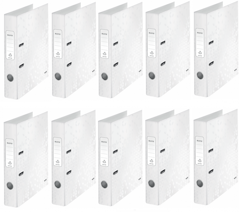 10x Segregator A4 Leitz Wow 180°, 50mm, do 350 kartek biały