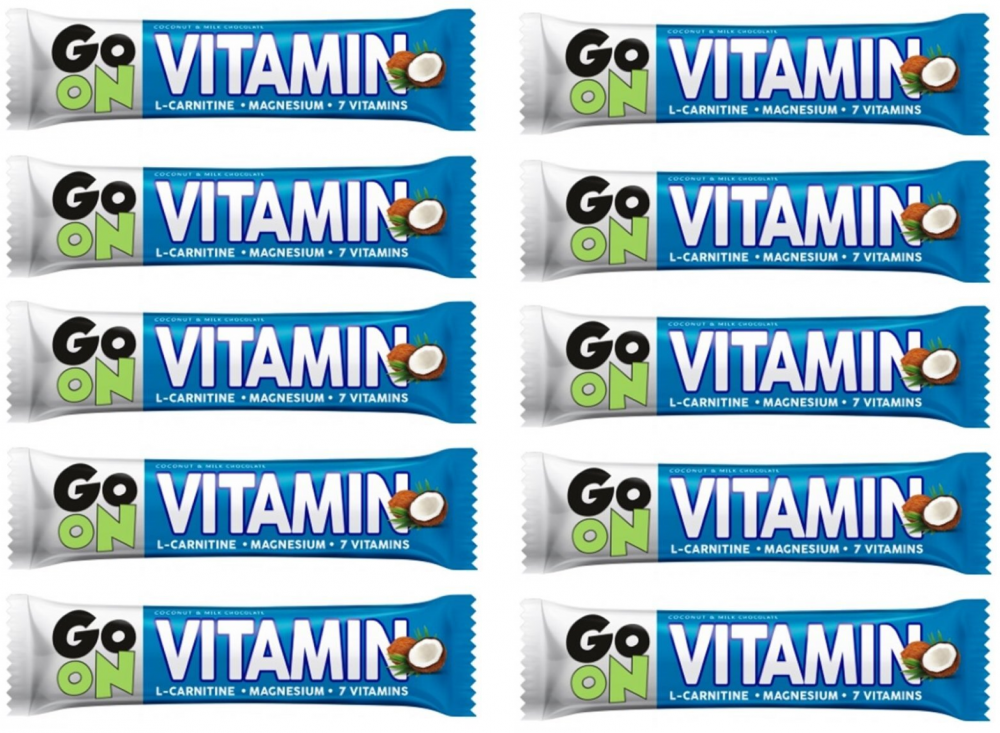 10x baton Sante Go On Vitamin, kokosowy, 50g