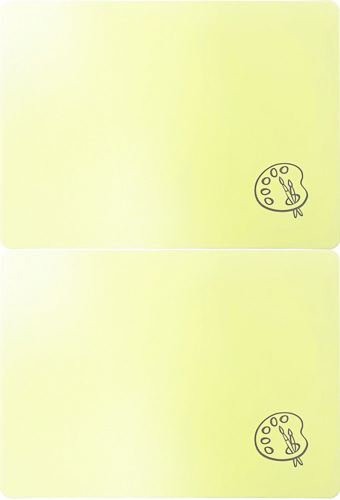 2x Podkładka do prac plastycznych Biurfol, A4, 280x380mm, pastelowy żółty