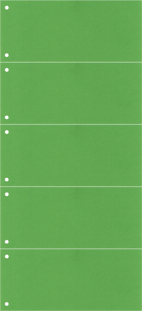 5x Przekładki do segregatora Esselte, kartonowe, 1/3 A4, 100 kart, zielony