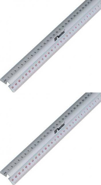 2x Linijka aluminiowa Leniar, z uchwytem, 100 cm