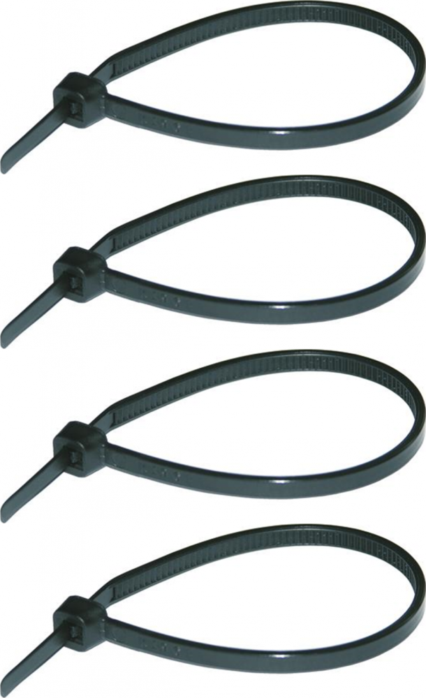 4x Opaska zaciskowa Erko, 7.6x360mm, 100 sztuk, czarny
