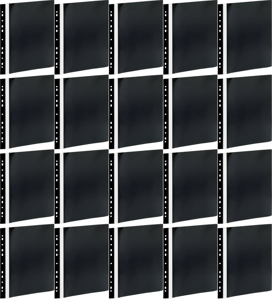 20x Skoroszyt plastikowy oczkowy Grand GR 505E, A4, czarny