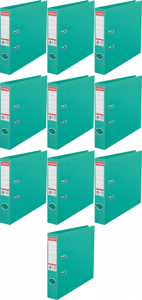 10x Segregator A4 Esselte No.1 Power, 50mm, do 350 kartek jasnozielony