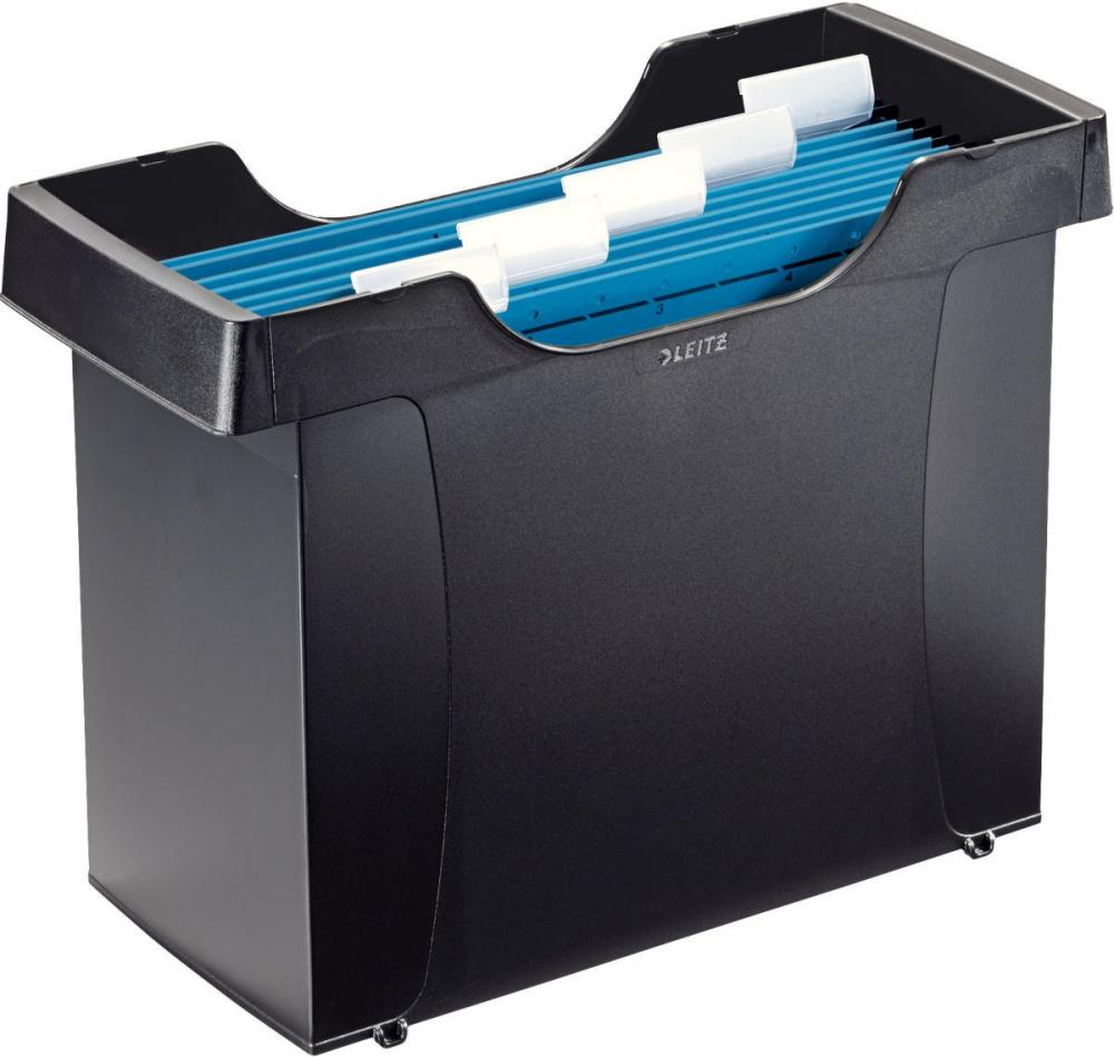 Pojemnik na 20 teczek zawieszanych Leitz Plus, A4, 370x280x162mm, czarny