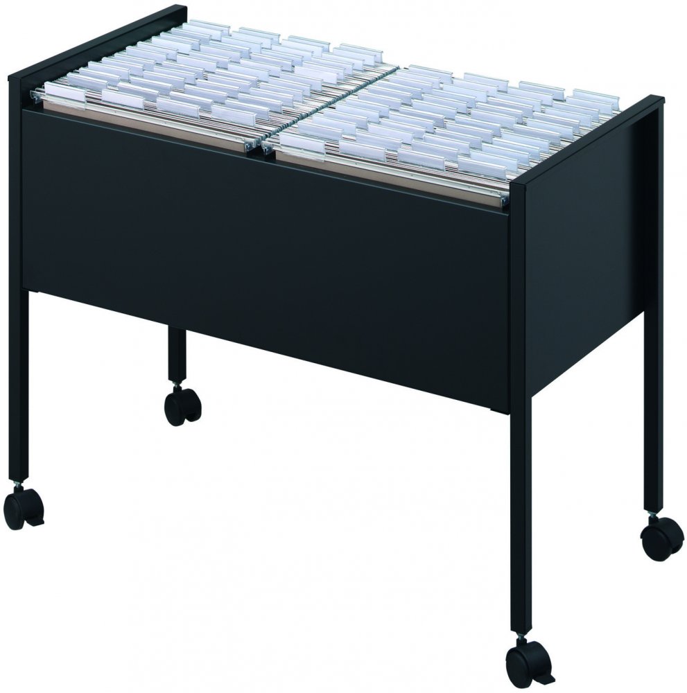 Wózek na 100 teczek zawieszkowych Durable Economy Duo, 760x592x425mm, czarny