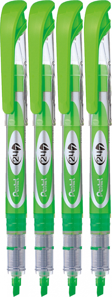 4x zakreślacz Pentel SL12, z płynnym tuszem, ścięta, 3.7mm, seledynowy