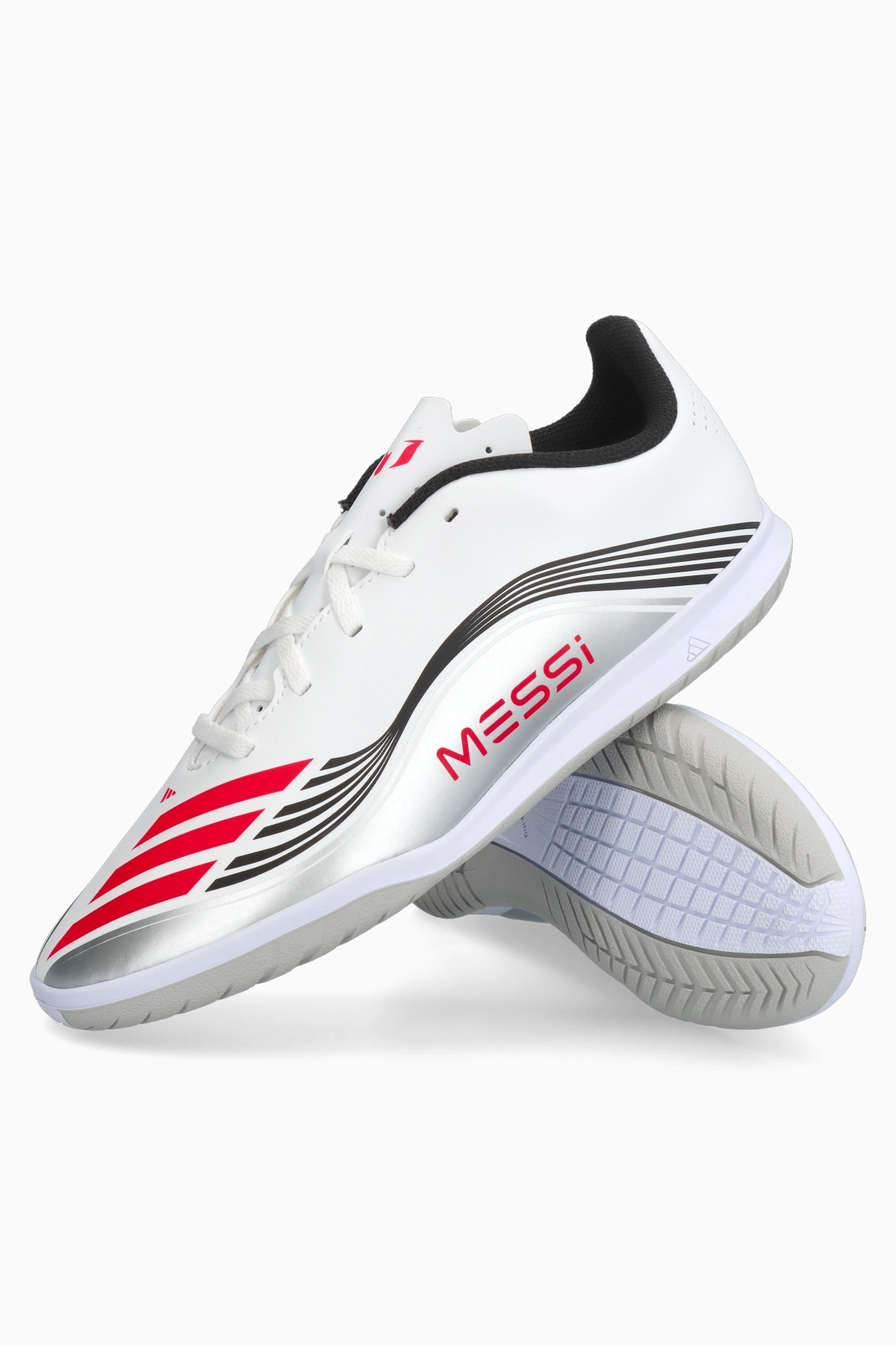 Halówki adidas F50 Club Messi IN Junior - Srebrny