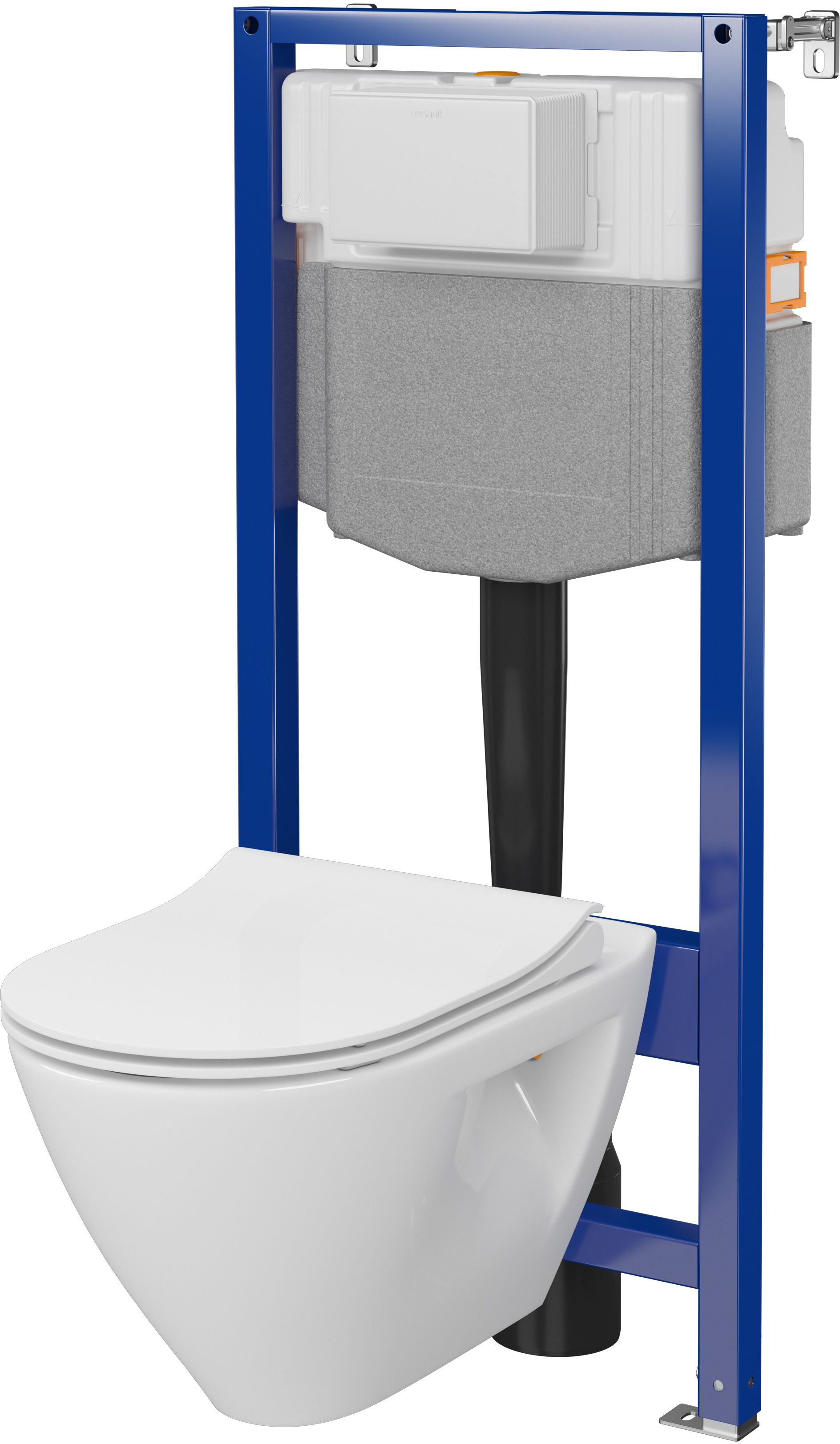Zestaw Cersanit Mille Plus miska WC CleanOn z deską wolnoopadającą i stelaż podtynkowy Aqua 2.0 S701-813 - Wysyłka w 24h
