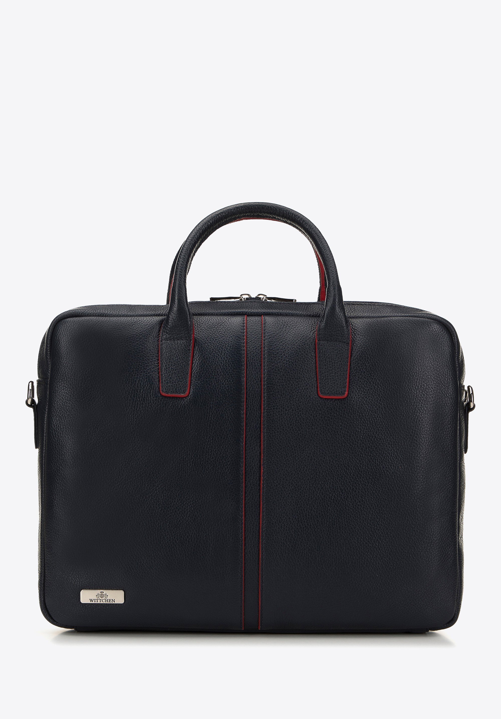 Torba na laptopa 11’’/12’’ skórzana z przeszyciem na środku