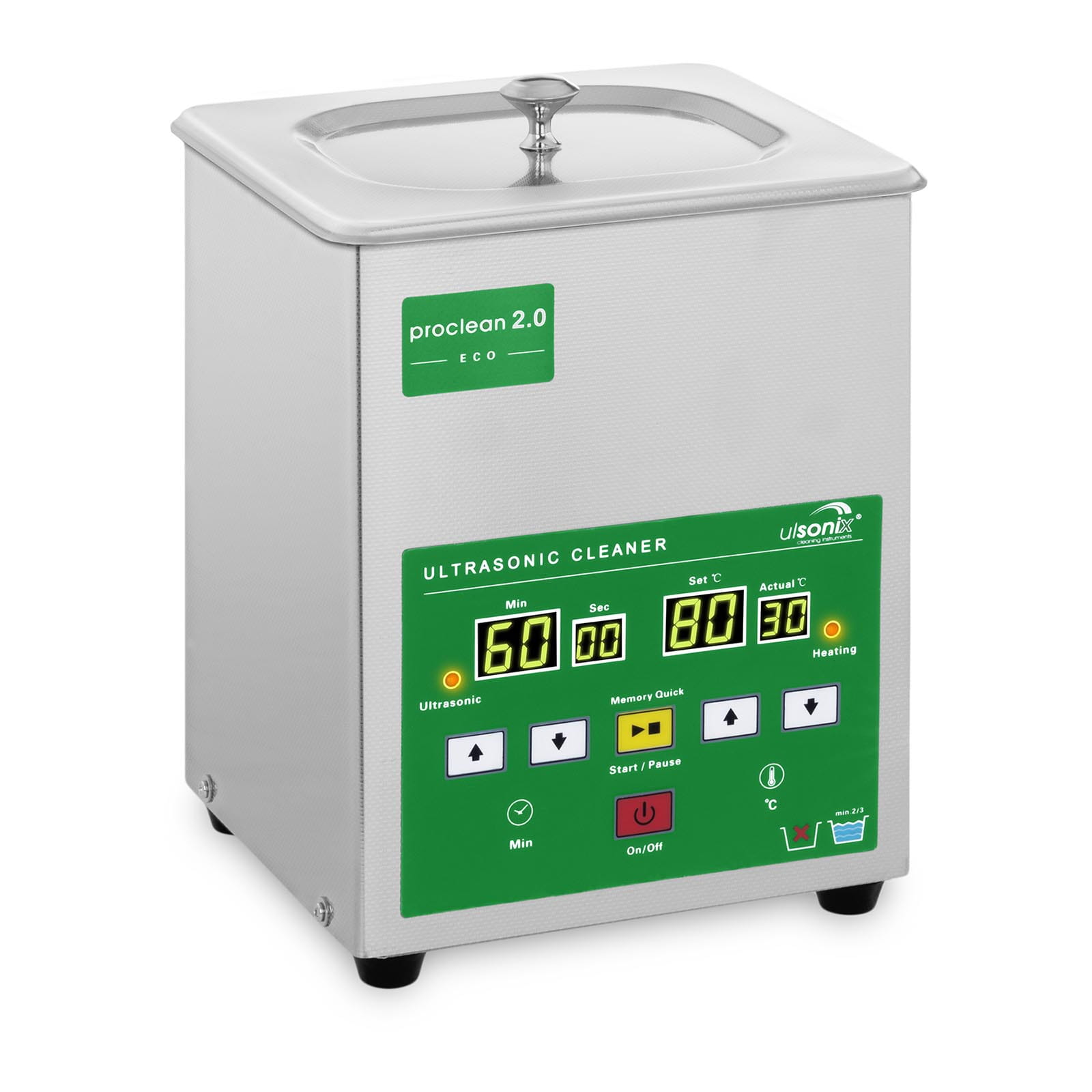 Myjka ultradźwiękowa 2 litry, oczyszczacz PROCLEAN 2.0 ECO