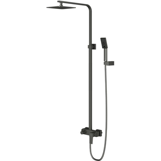 OMNIRES System prysznicowy PARMA natynkowy grafit szczotkowany PM7444