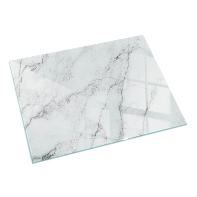 Szklana Podkładka Pod Kominek Prostokąt Wallfluent 120x80 cm Marmurowa faktura z żyłkami 1 szt.