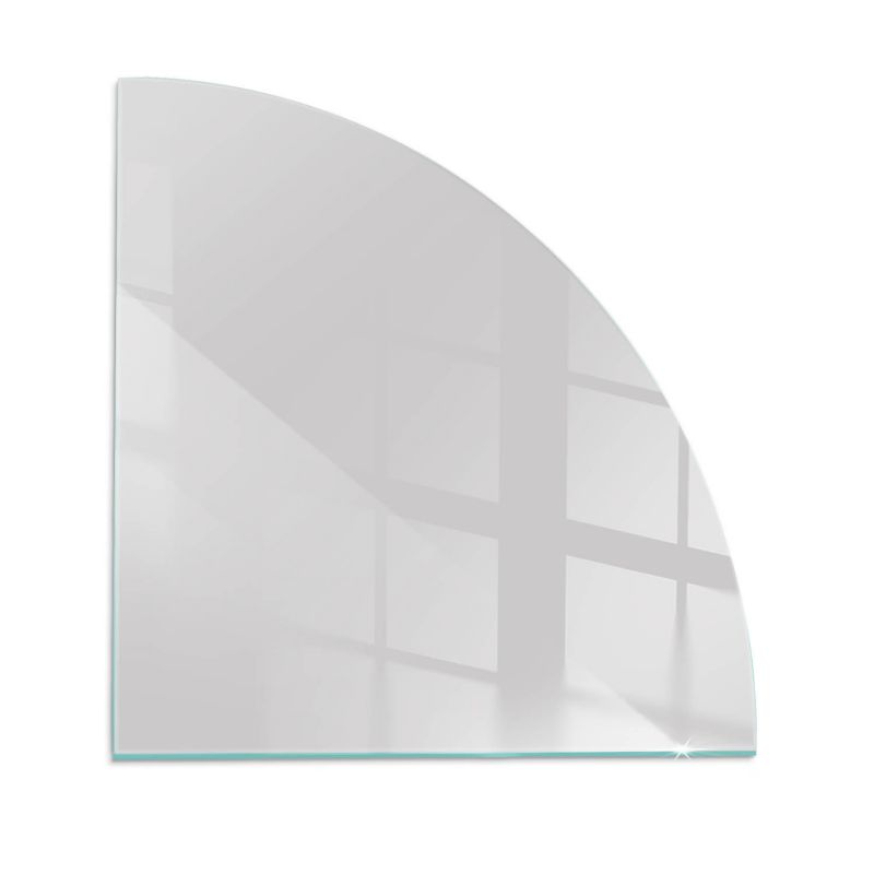 Szklana Podkładka Pod Kominek Ćwiartka Wallfluent 100x100 cm Stonowany szary 1 szt.