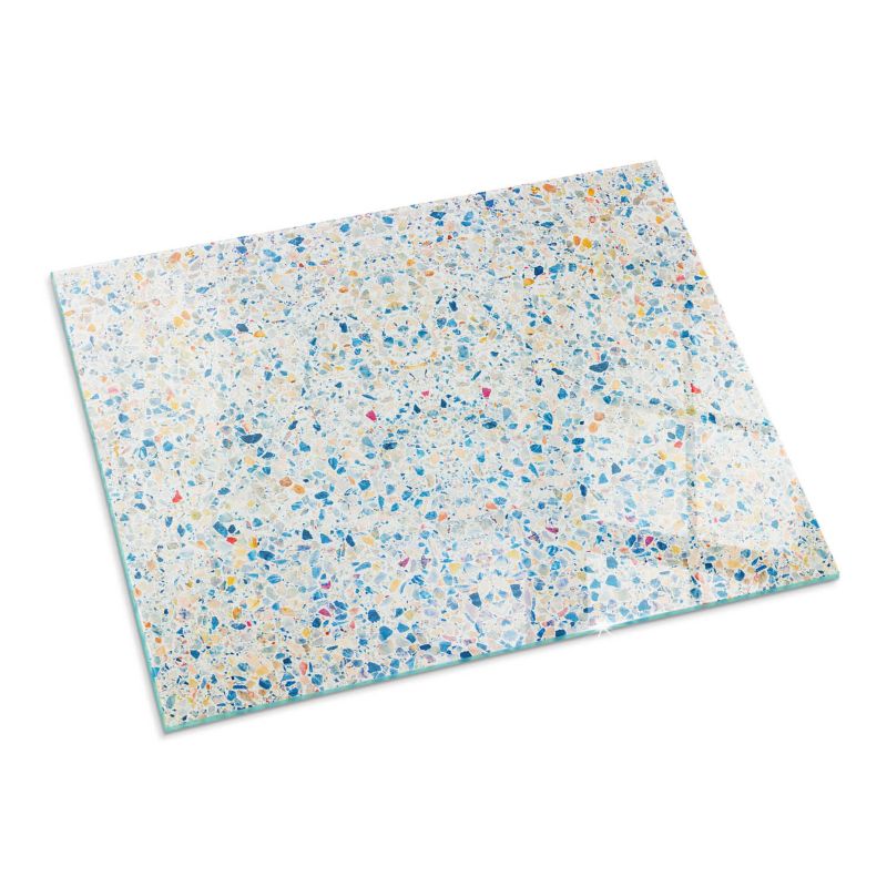 Szklana Podkładka Pod Kominek Prostokąt Wallfluent 80x60 cm Abstrakcyjna faktura 1 szt.