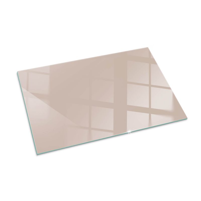 Szklana Podkładka Pod Kominek Prostokąt Wallfluent 100x70 cm Ciepły jasny brąz 1 szt.