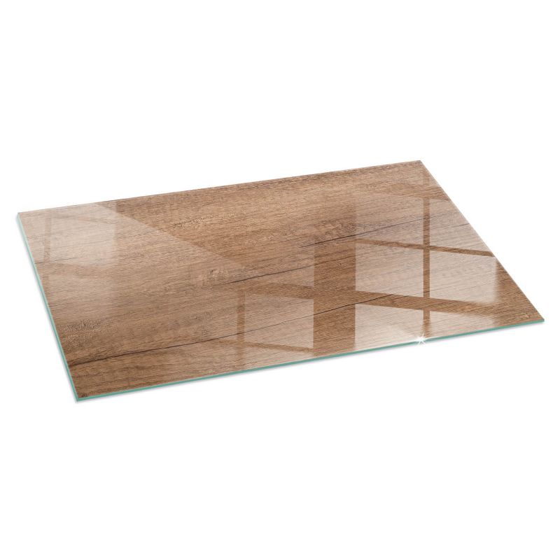 Szklana Podkładka Pod Kominek Prostokąt Wallfluent 140x70 cm Naturalna faktura drewna 1 szt.