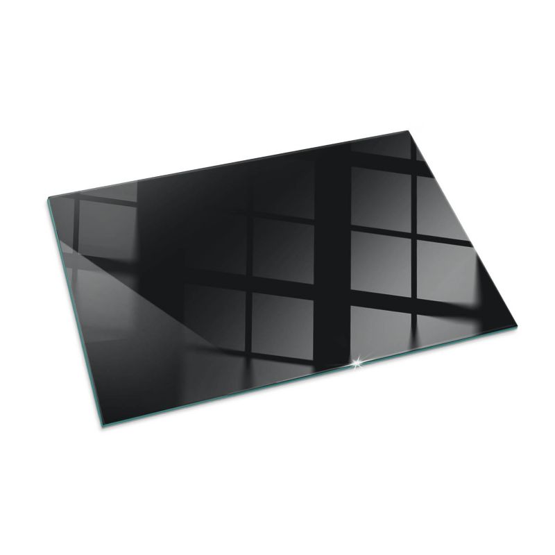 Szklana Podkładka Pod Kominek Prostokąt Wallfluent 100x70 cm Głęboki grafitowy 1 szt.