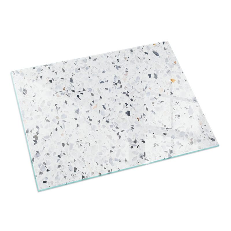 Szklana Podkładka Pod Kominek Prostokąt Wallfluent 120x80 cm Kamienny wzór z drobnymi detalami 1 szt.