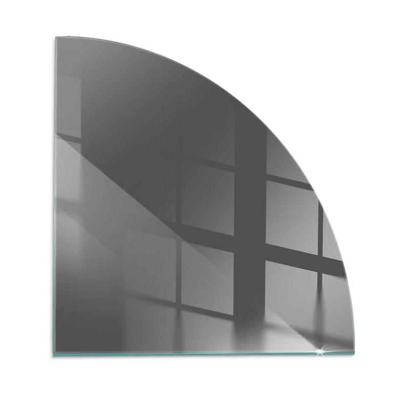 Szklana Podkładka Pod Kominek Ćwiartka Wallfluent 100x100 cm Szaro-brązowy ton 1 szt.