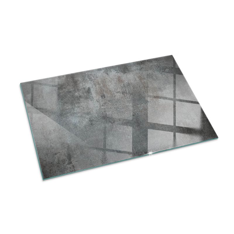 Szklana Podkładka Pod Kominek Prostokąt Wallfluent 100x70 cm Faktura surowego materiału 1 szt.