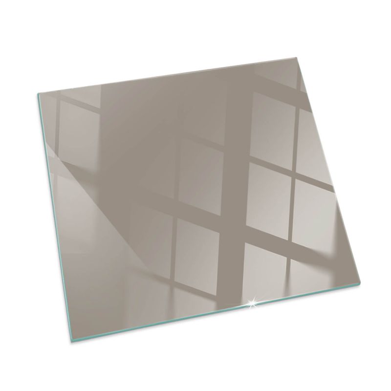 Szklana Podkładka Pod Kominek Kwadrat Wallfluent 60x60 cm Naturalny brąz 1 szt.