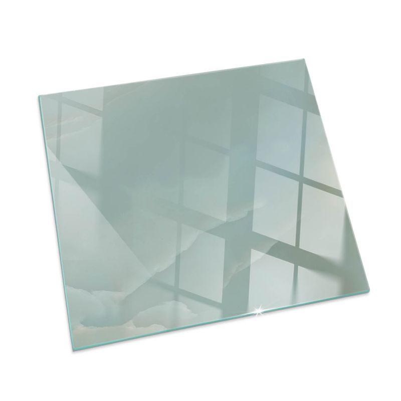 Szklana Podkładka Pod Kominek Kwadrat Wallfluent 60x60 cm Subtelny marmurowy motyw 1 szt.