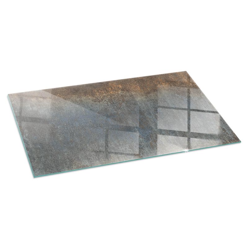 Szklana Podkładka Pod Kominek Prostokąt Wallfluent 140x70 cm Teksturowany wzór abstrakcyjny 1 szt.