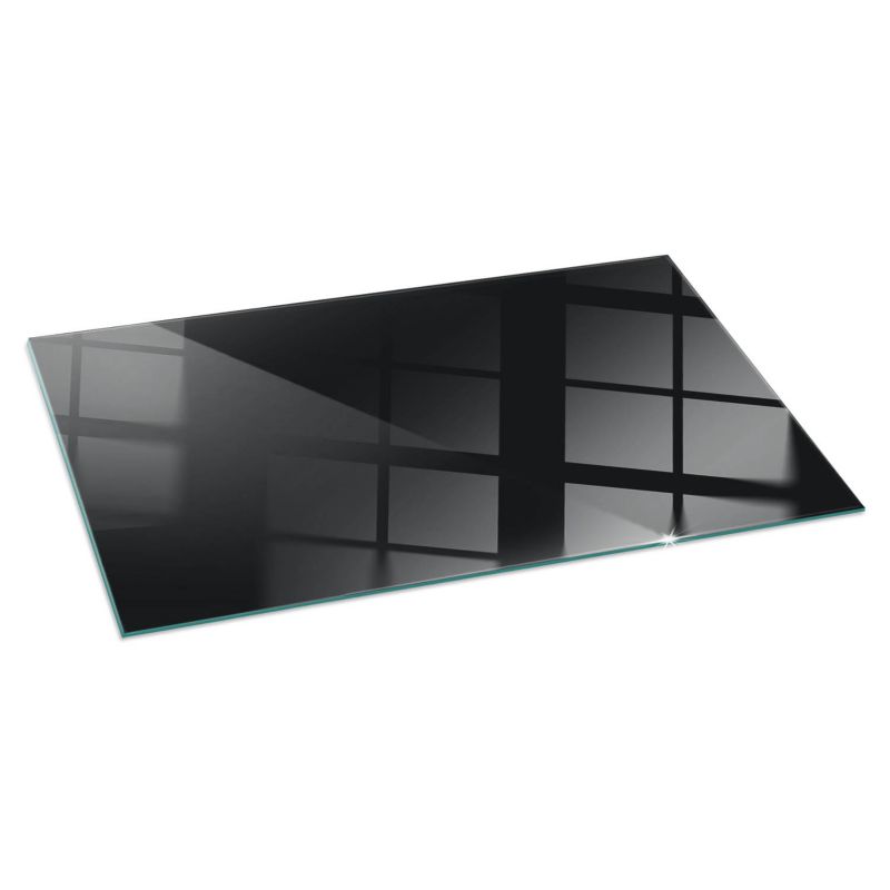 Szklana Podkładka Pod Kominek Prostokąt Wallfluent 140x70 cm Głęboki grafitowy 1 szt.