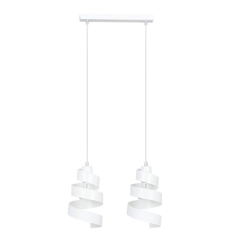 Lampa sufitowa Emibig Saga biała wym: 100 x 40 x 16 cm 2xE27 x 15W 1 szt.