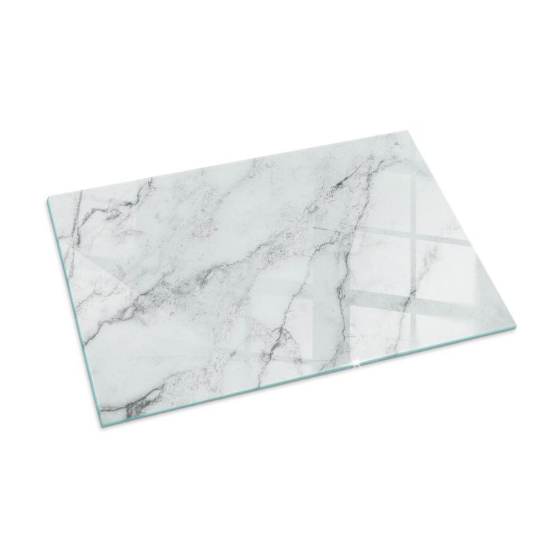 Szklana Podkładka Pod Kominek Prostokąt Wallfluent 100x70 cm Marmurowa faktura z żyłkami 1 szt.