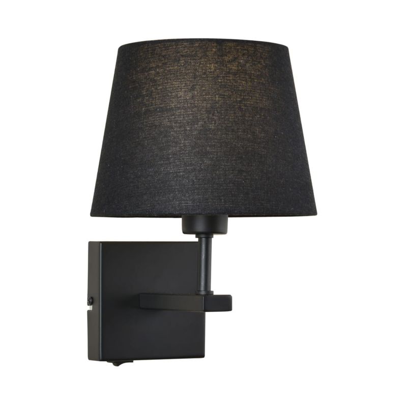 Kinkiet ścienny Italux Norte czarny styl nowoczesny 1 x E27 x IP20 wym: 29 x 23 cm - 1 szt.