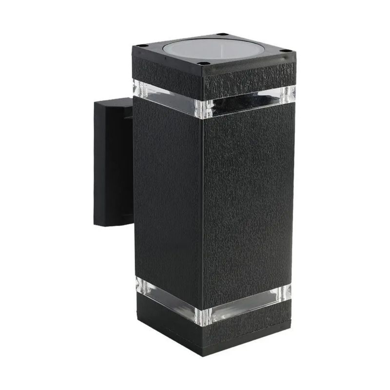 Kinkiet ścienny zewnętrzny V-TAC czarny 2 x E27 x IP44 wym: 22,8 x 9,1 x 15 cm - 1 szt.