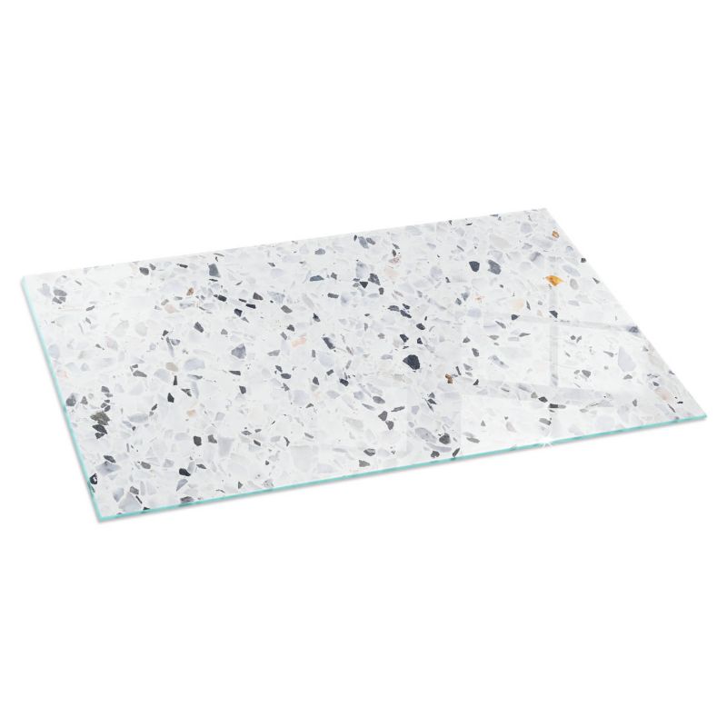 Szklana Podkładka Pod Kominek Prostokąt Wallfluent 140x70 cm Kamienny wzór z drobnymi detalami 1 szt.