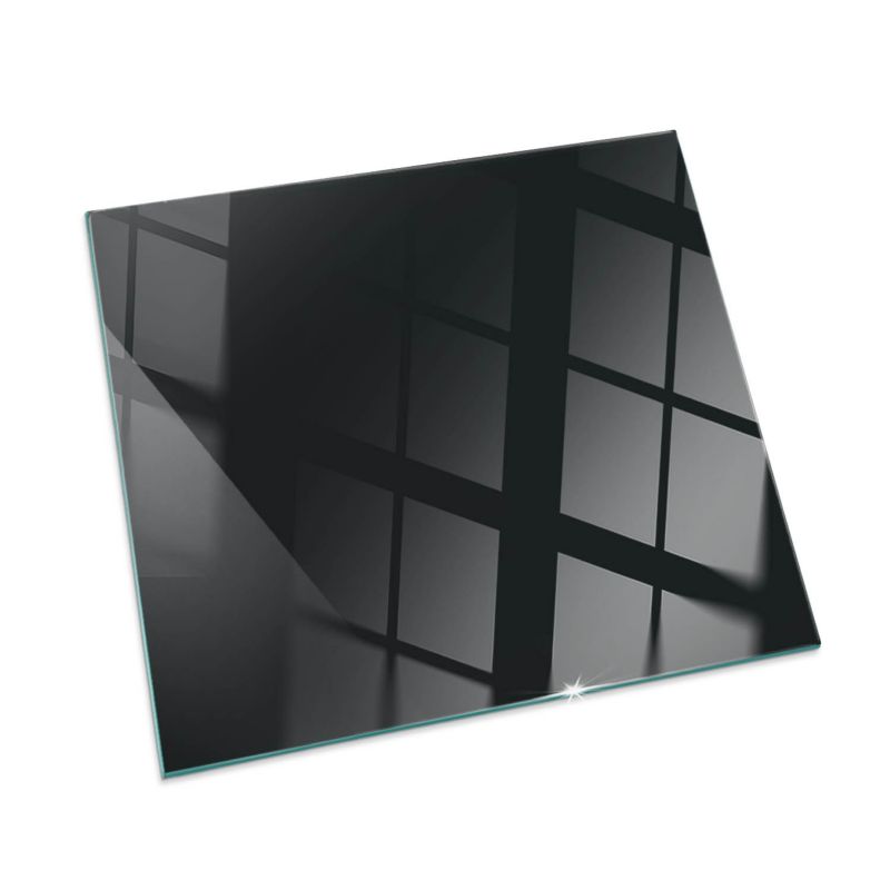 Szklana Podkładka Pod Kominek Kwadrat Wallfluent 50x50 cm Głęboki grafitowy 1 szt.