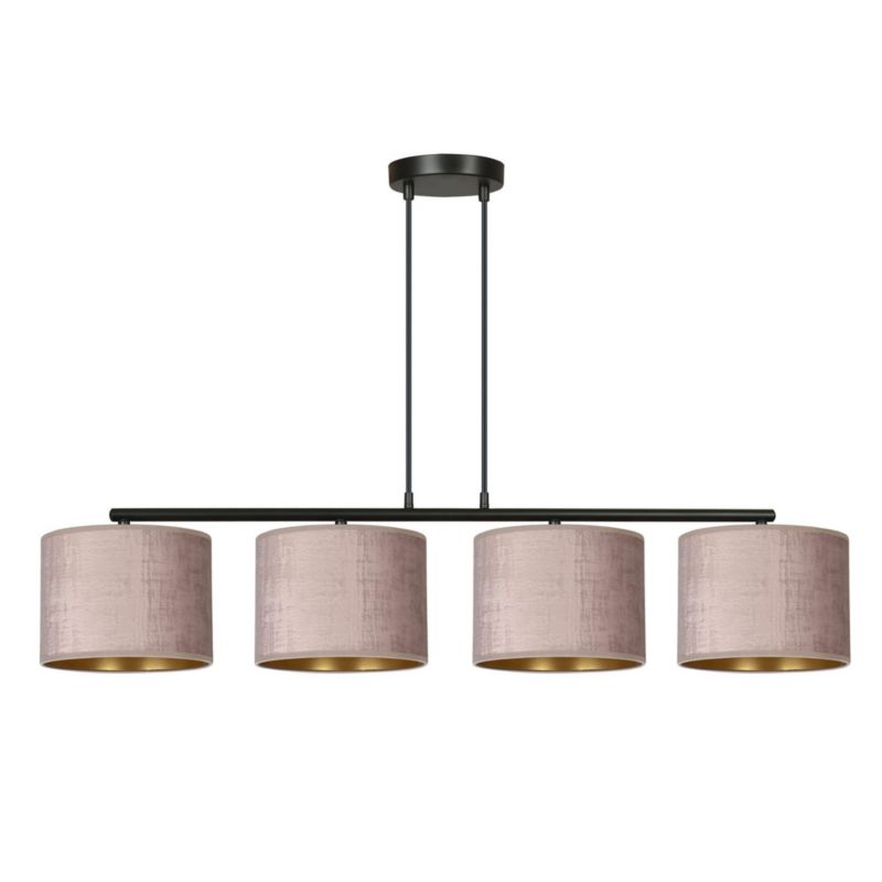 Lampa sufitowa Emibig Hilde czarno-różowa-złota wym: 100 x 97 x 20 cm 4xE27 x 15W 1 szt.