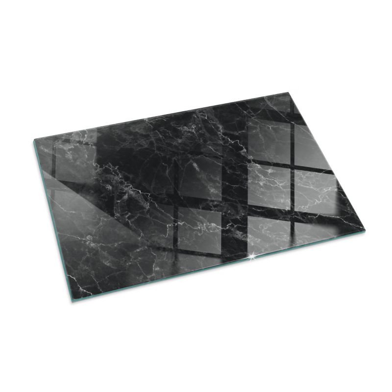 Szklana Podkładka Pod Kominek Prostokąt Wallfluent 100x70 cm Elegancka marmurowa faktura 1 szt.