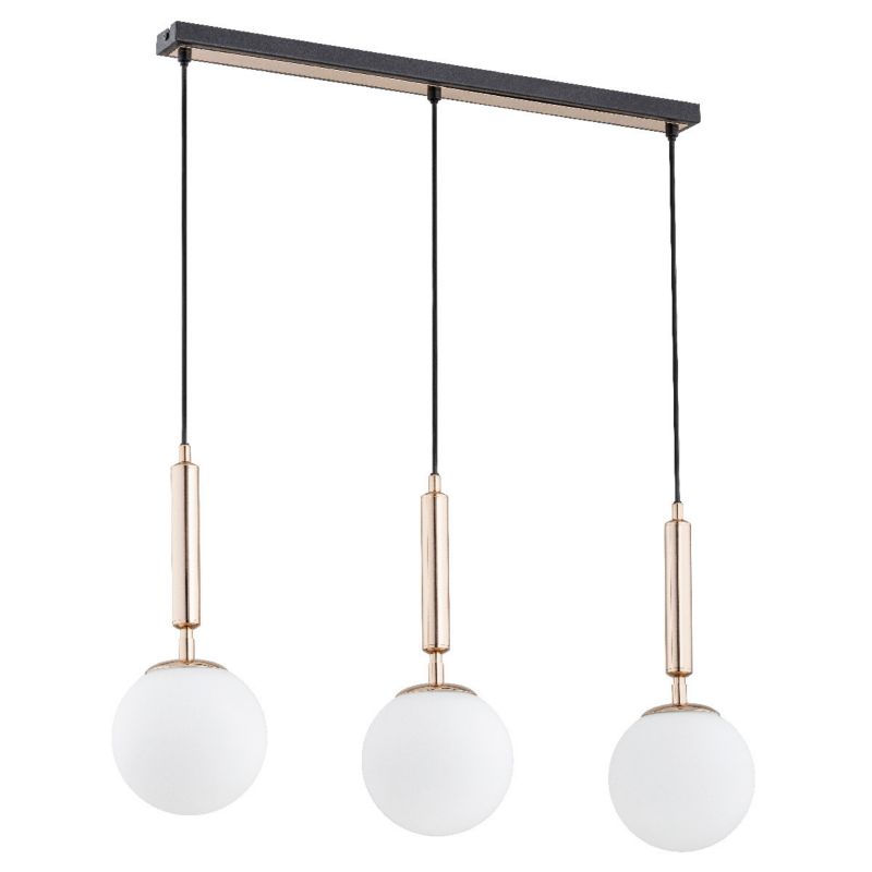 Lampa wisząca Alfa Volda 2050 czarno-złota-biała nowoczesna 3xE14 x 10W 1 szt.
