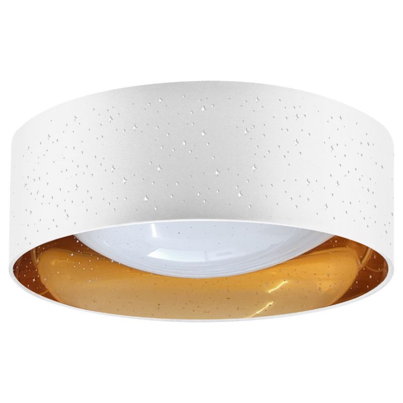 Lampa sufitowa Polux Tuluza 3163 biało-złota szerokość 32 cm wbudowany LED 18W 1 szt.