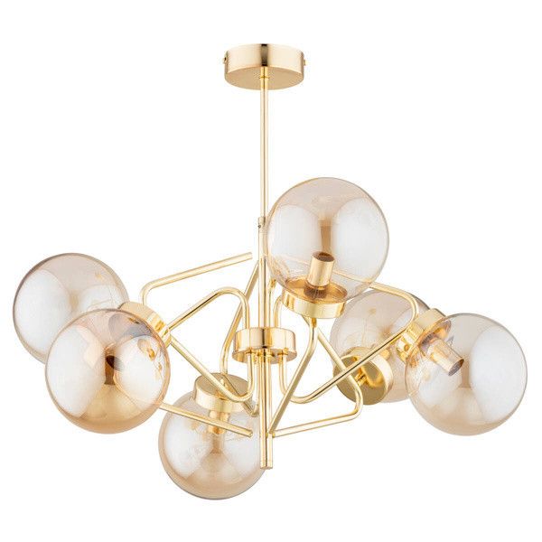 Lampa sufitowa Alfa Barsum złota wym: 48 x 56 x 56 cm 6xE14 x 10W 1 szt.