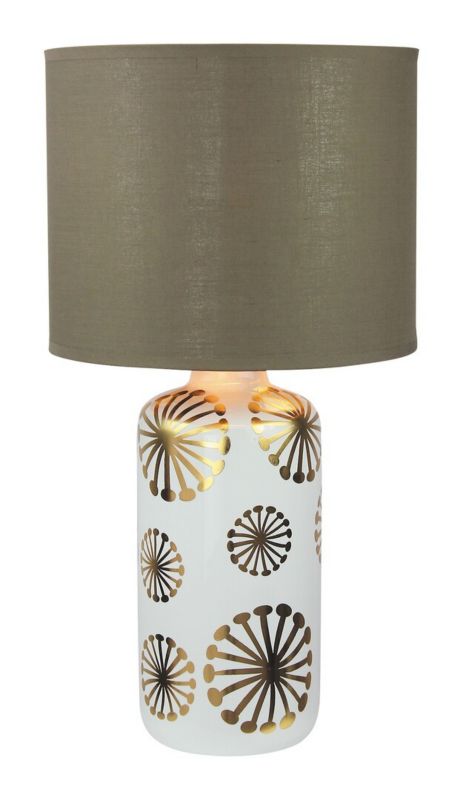 Lampa stołowa Rabalux Ginger brązowo-złota 1 x E27 x 60W IP20 wym: 49 x 25 x 25 cm ceramika - 1 szt.