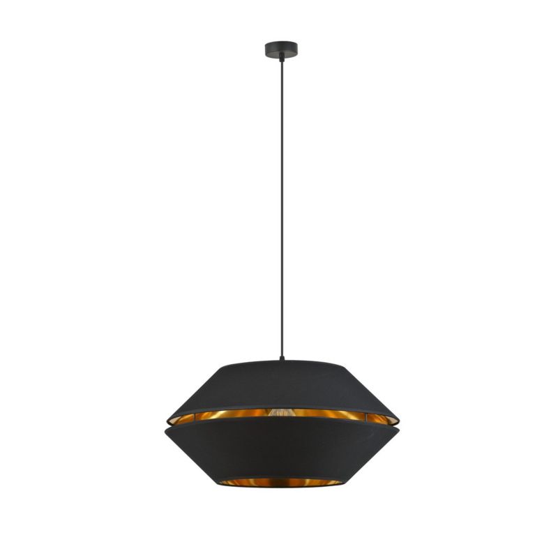 Lampa sufitowa Emibig Piano czarno-złota wym: 125 x 42 x 42 cm 1xE27 x 15W 1 szt.