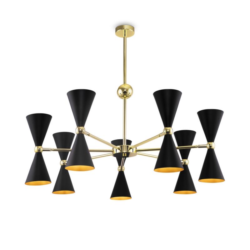 Lampa wisząca Maytoni Vesper mosiężno-złota wym: 81,5 x 91 x 91 cm 14xE14 x 40W metal 1 szt.