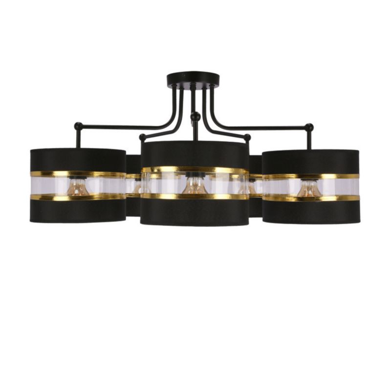 Lampa sufitowa Candellux Andy czarno-złota wym: 34 x 72 x 72 cm 5xE27 x 40W 1 szt.