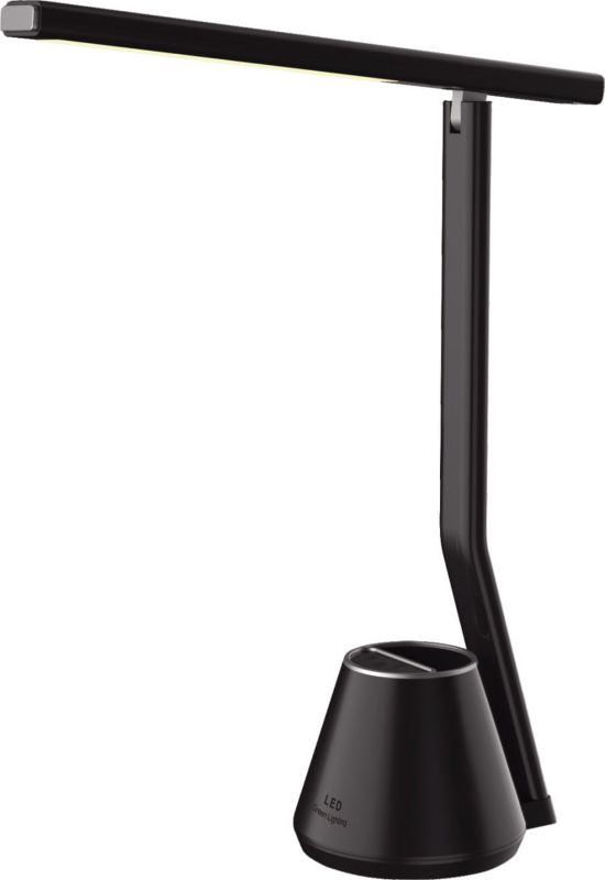 Lampka biurkowa Kaja Kiki czarno-srebrna LED 8W wym: 36 x 13 cm metal - 1 szt.