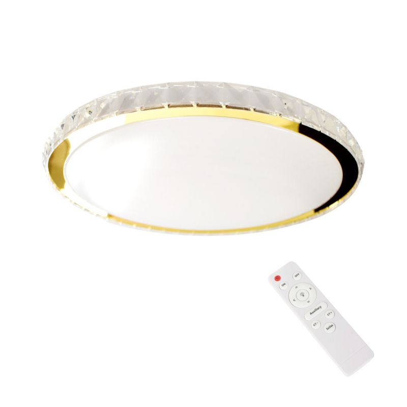 Plafon sufitowy Milagro Layla biało-złoty-przezroczysty LED 33W 3000K-6000K 1560lm IP20 wym: 6 x 40 x 40 cm - 1 szt.
