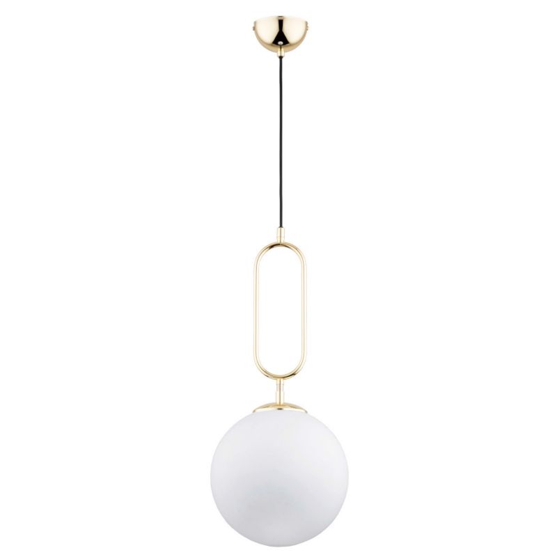 Lampa wisząca Alfa Vavil złoto-czarna-biała wym: 110 x 25 x 25 cm 1xE27 x 15W 1 szt.