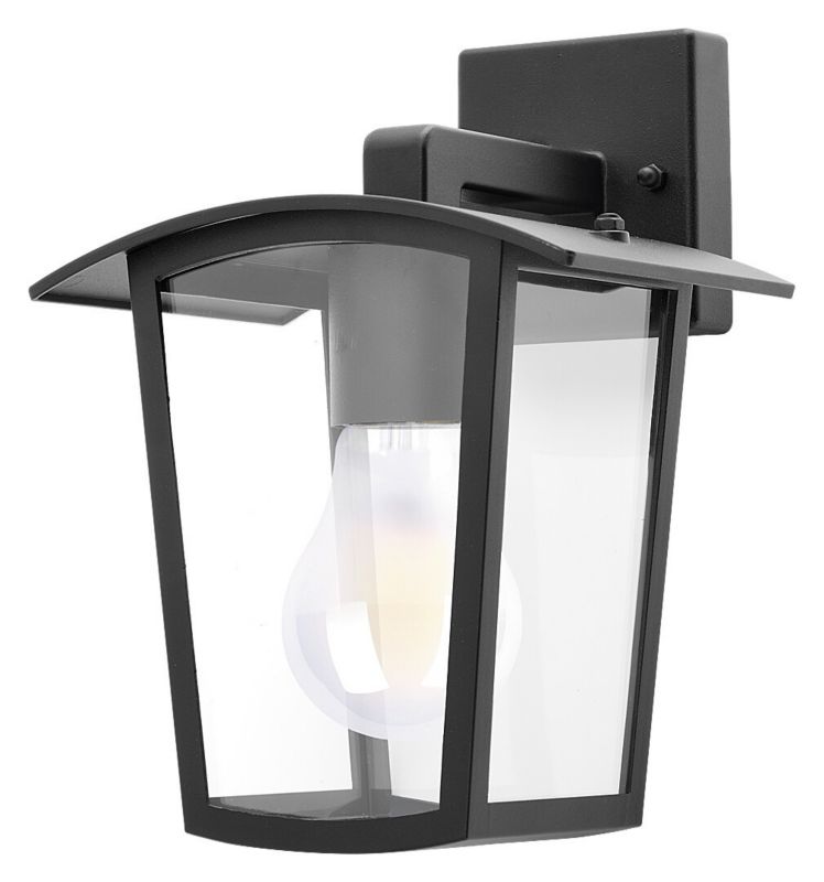 Kinkiet ścienny zewnętrzny Rabalux Taverna czarno-przezroczysty 1 x E27 x 15W IP44 wym: 23 x 17 x 17,5 cm - 1 szt.